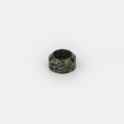 RESIN RING  BLACK WITH BRASS