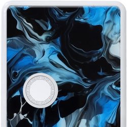 MARBLED BLACK, BLUE, WHITE & TRANSPARENT